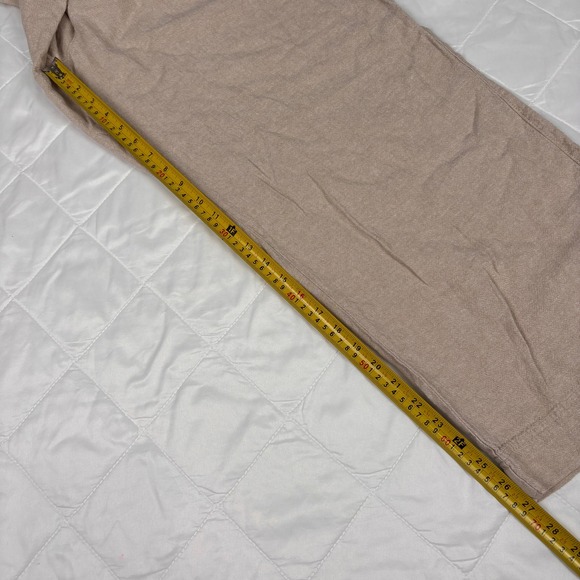 Old Navy Linen Blend Wide Leg Pants XL High Rise Beige Ankle Pull On - Picture 9 of 10